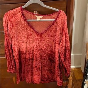Ladies Burnt Red Top